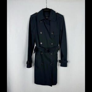 Barneys New York Lecora Trench Coat Dark Blue Size 36 IT, XS